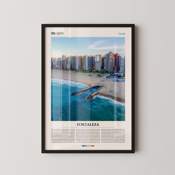 Fortaleza Print Wall Art Poster Brazil Beach Photography Tropical Coastal Decor