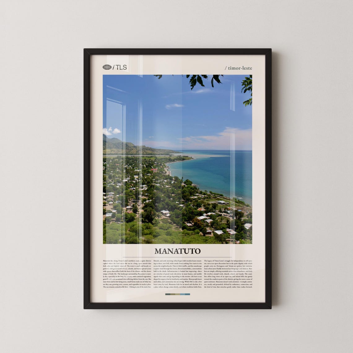 Manatuto Timor-Leste Beach Coastline Aerial Photography Poster