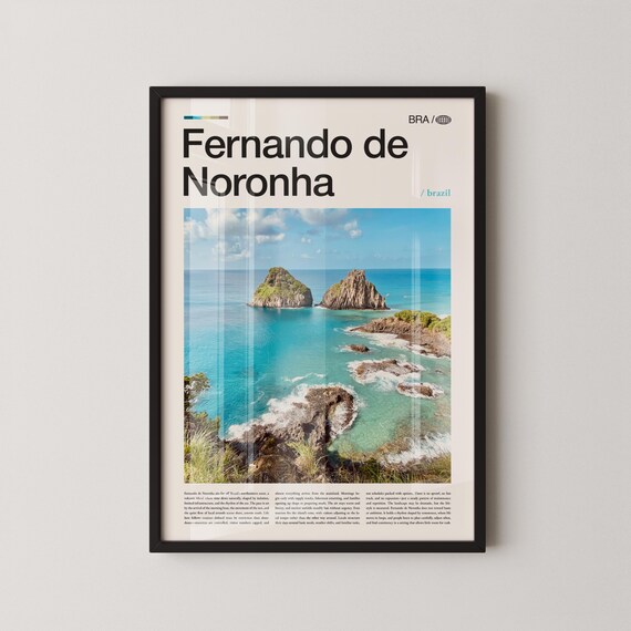 Fernando De Noronha Print Wall Art Poster Brazil Island Photography Tropical Paradise Decor