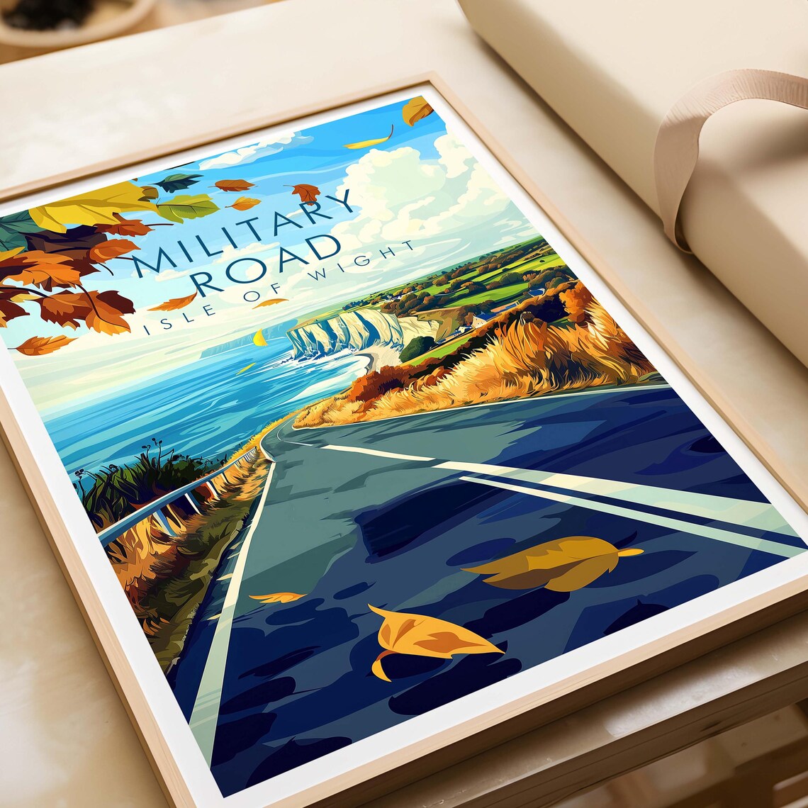 Military Road Isle of Wight Scenic Cliffside Coastal Drive Poster - Image 4
