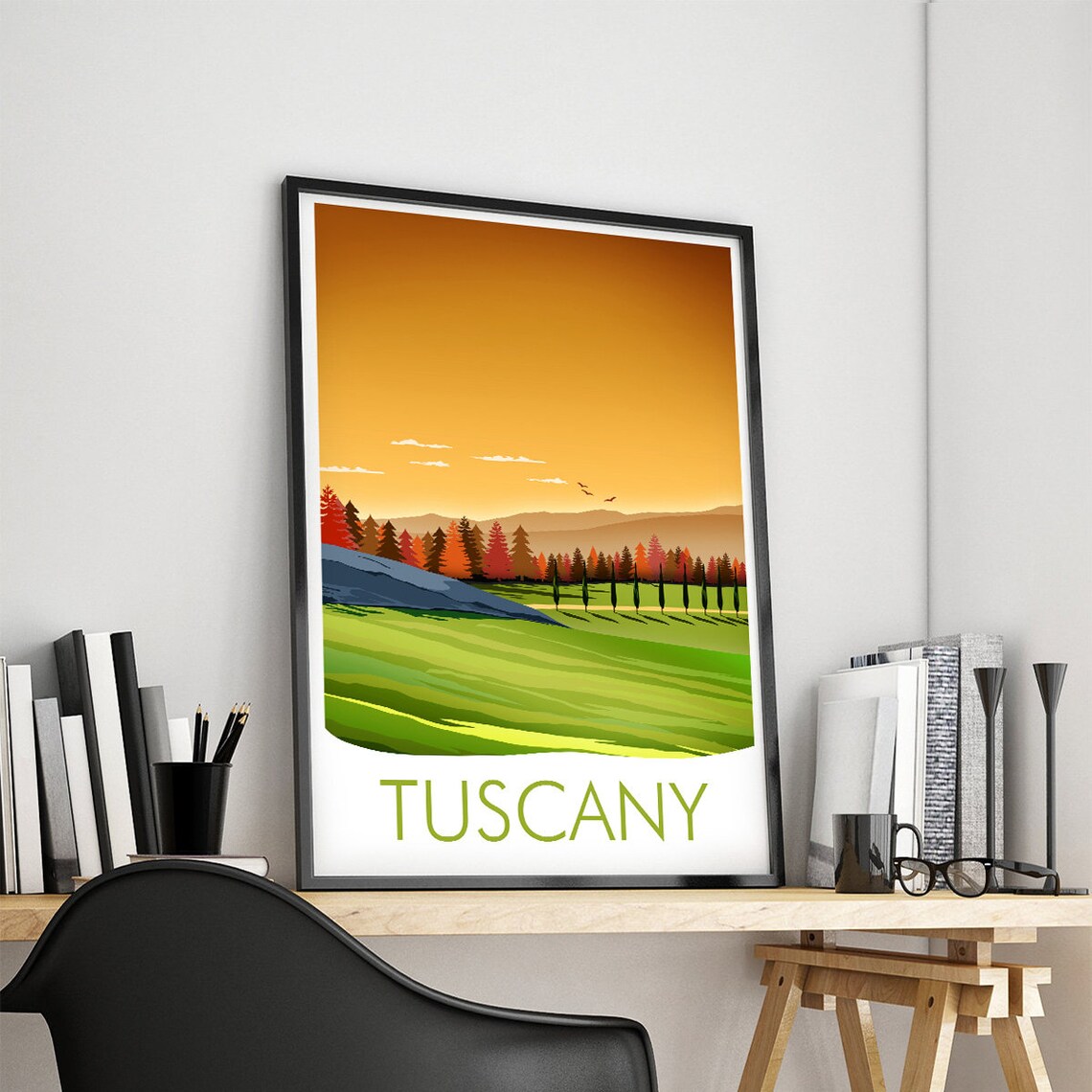 Vintage Tuscany Italy Travel Poster Print - Image 4