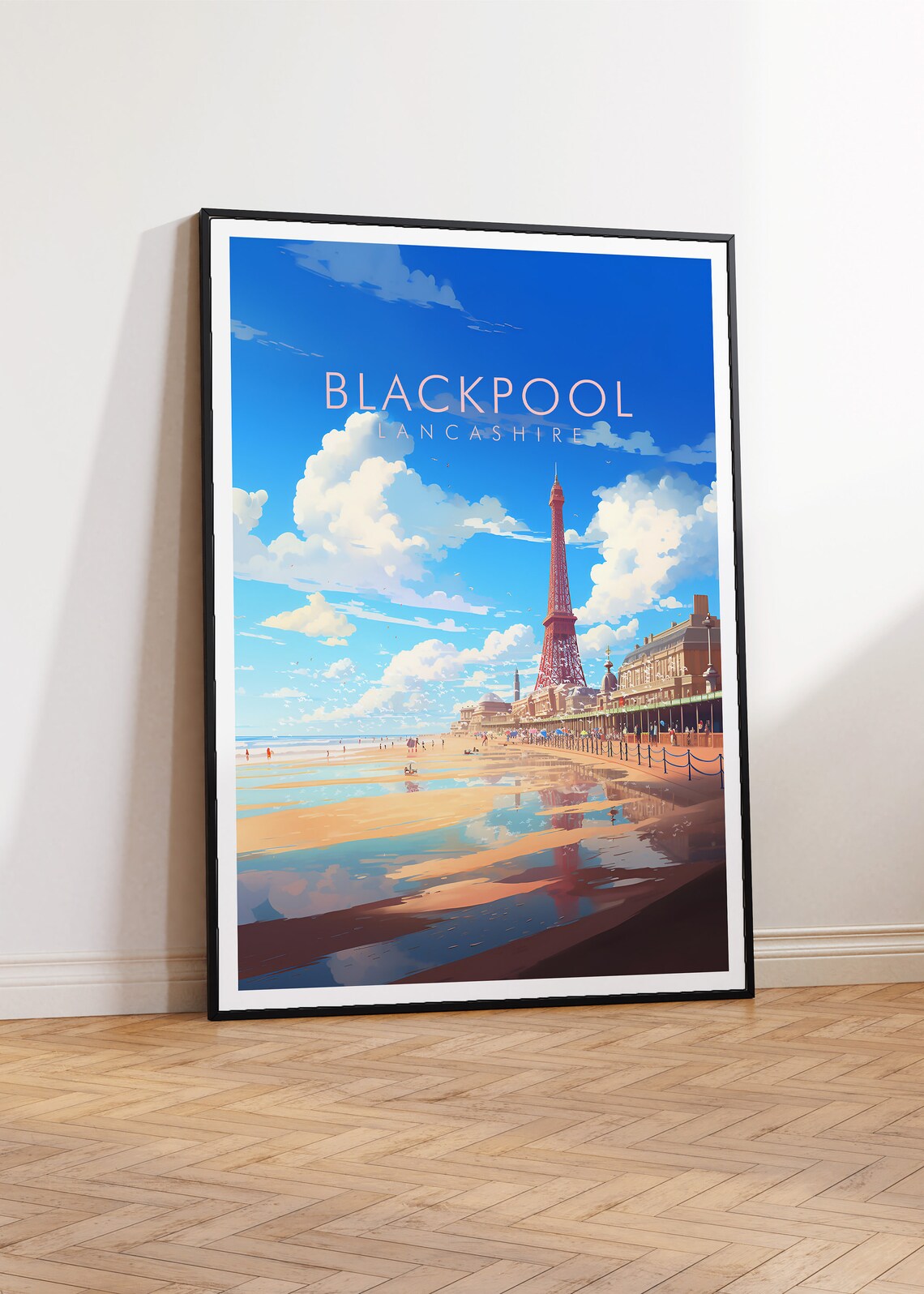 Blackpool Travel Poster Art Print, Modern Decor - Image 2