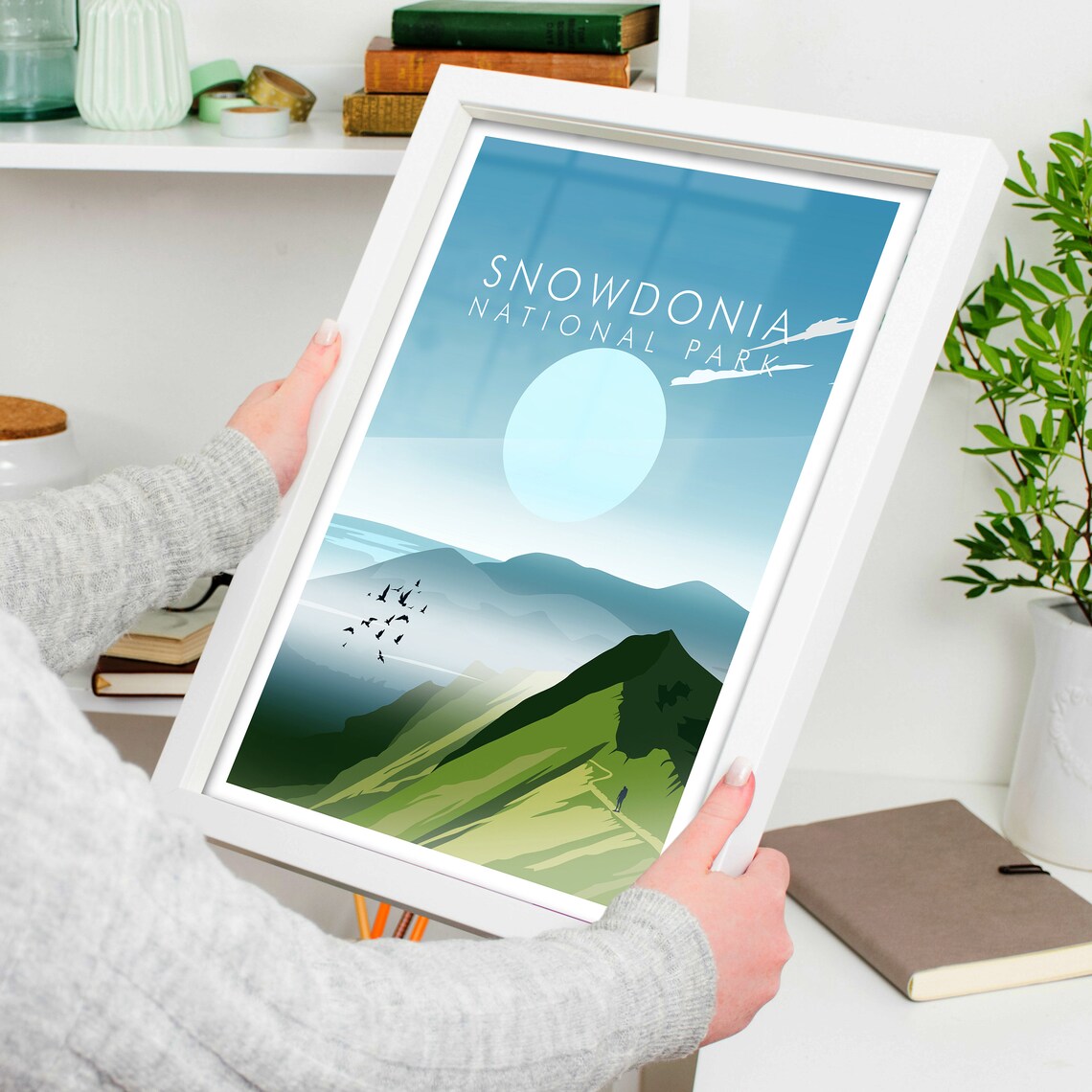 Snowdonia National Park Wales Mountain Sunrise Hiker Trail Poster - Image 4