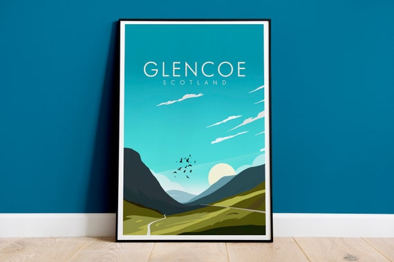 Glencoe, Scotland Travel Poster Print