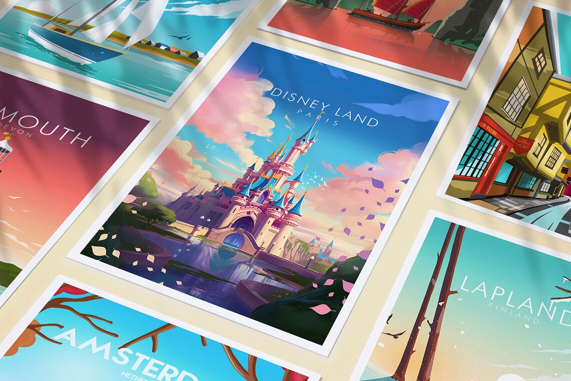 Paris Kingdom-Inspired Travel Poster Print - Image 3