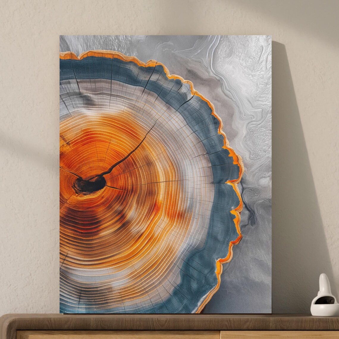 Tree Stump Print Tree Ring Circles Wall Art Nordic Wall Art Neutral Earthy Tones Rustic Home Decor Wood Texture Art
