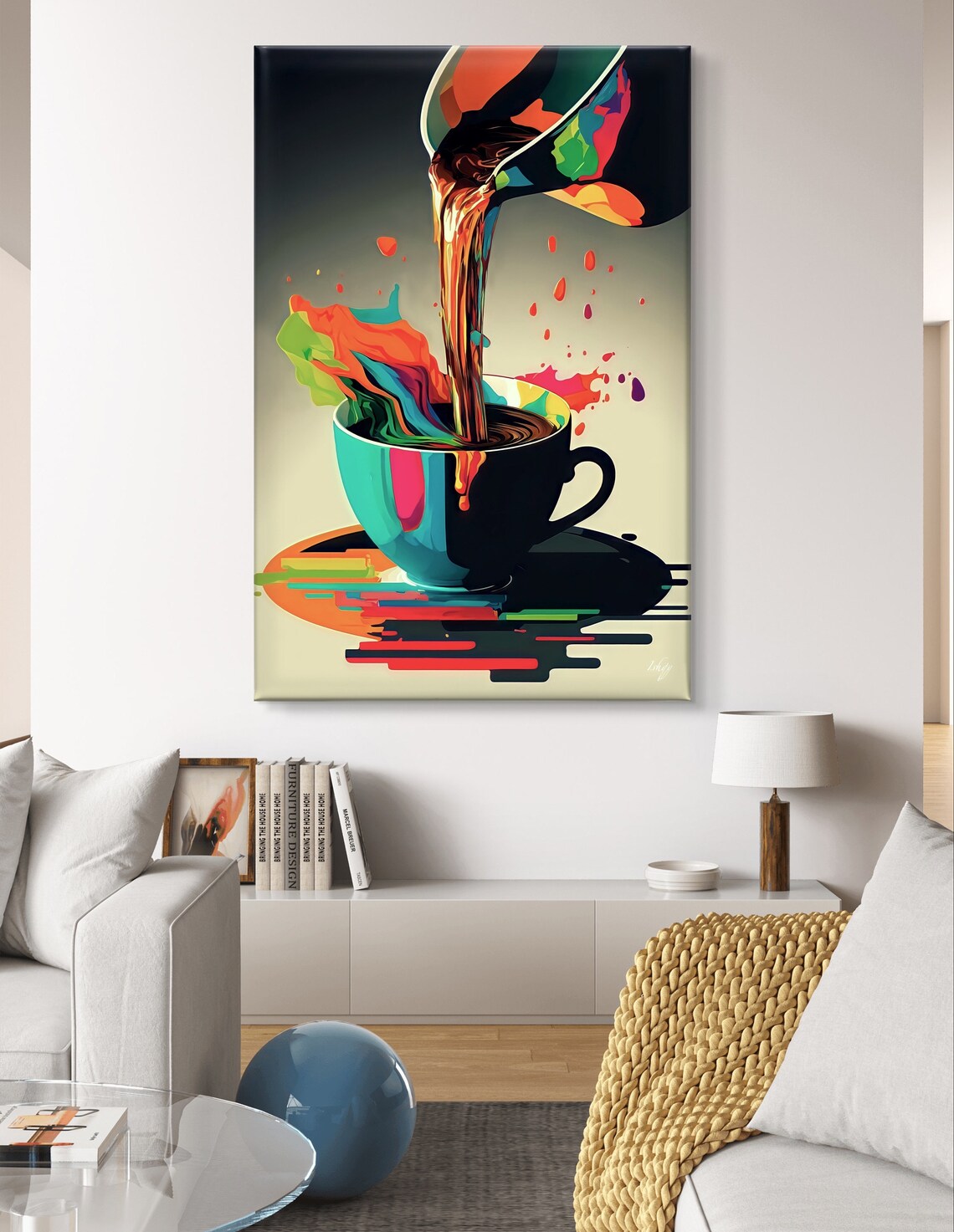 Coffee Pop Art Print, Minimalist Coffee Cup - Image 6