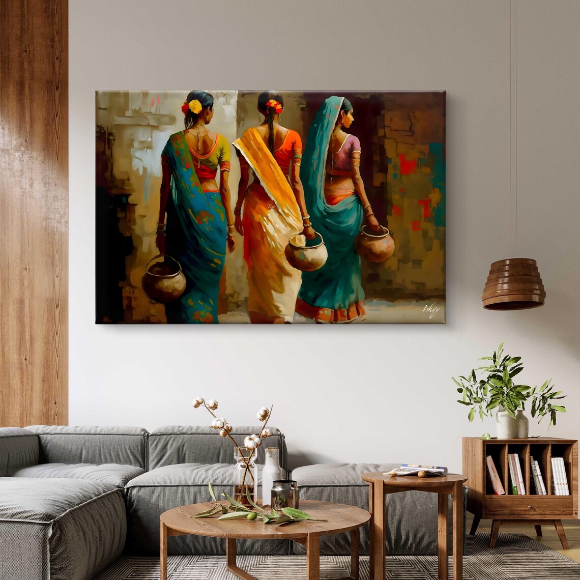 Vibrant Indian Women Traditional Art Poster Print - Image 5