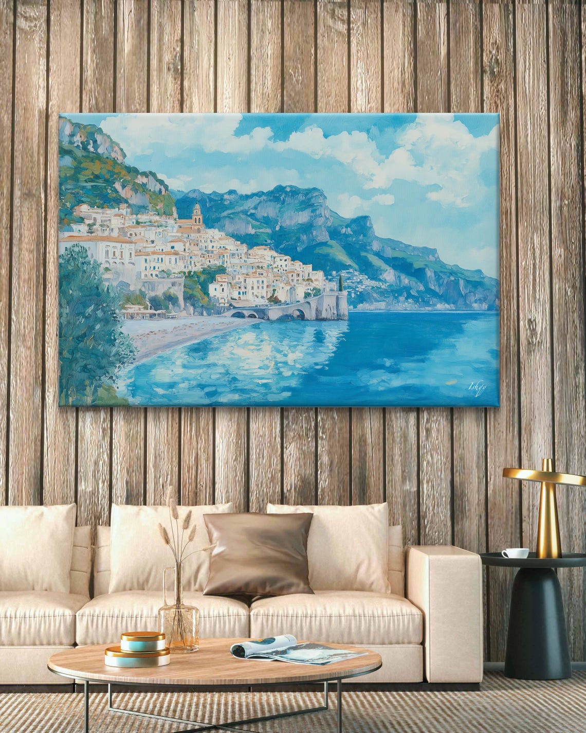 Amalfi Coast Town Cliffsides Turquoise Sea Coastal Italy Poster - Image 7