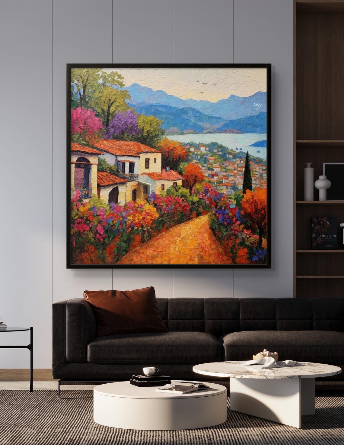 Valle de Bravo Lakeside Town Blue Mountain View Mexico Poster - Image 3