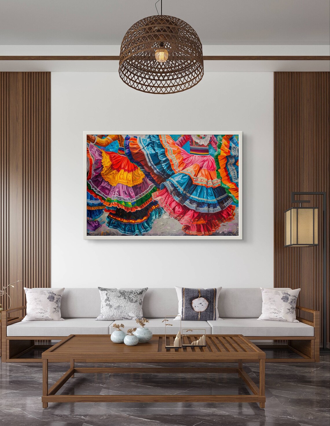 Zapateado Dancers, Mexican Folkloric Dance Art Print - Image 3