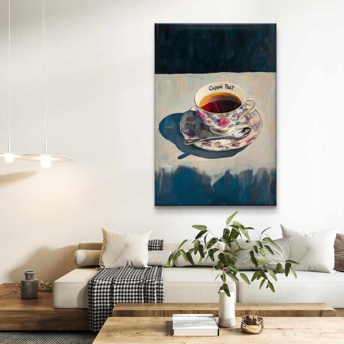 Vintage Floral Teacup Cuppa Tea Cozy Kitchen Art Wall Poster - Image 5