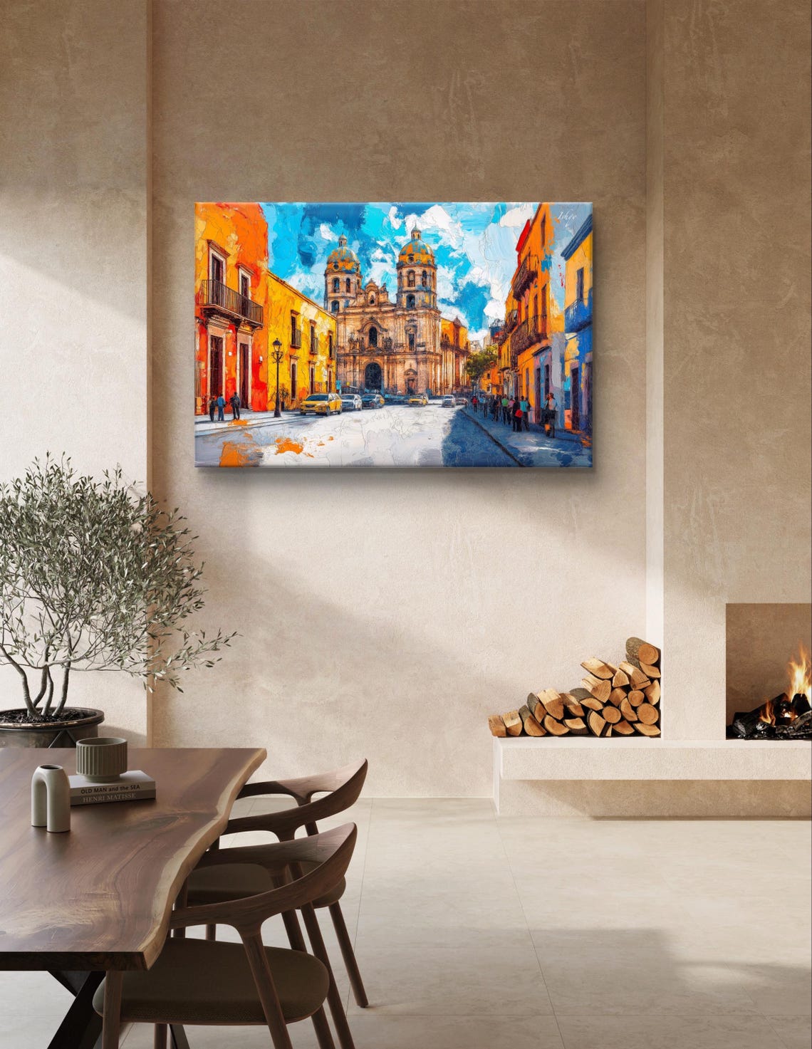 Puebla Cathedral Colonial Street Baroque Mexico Travel Poster - Image 4