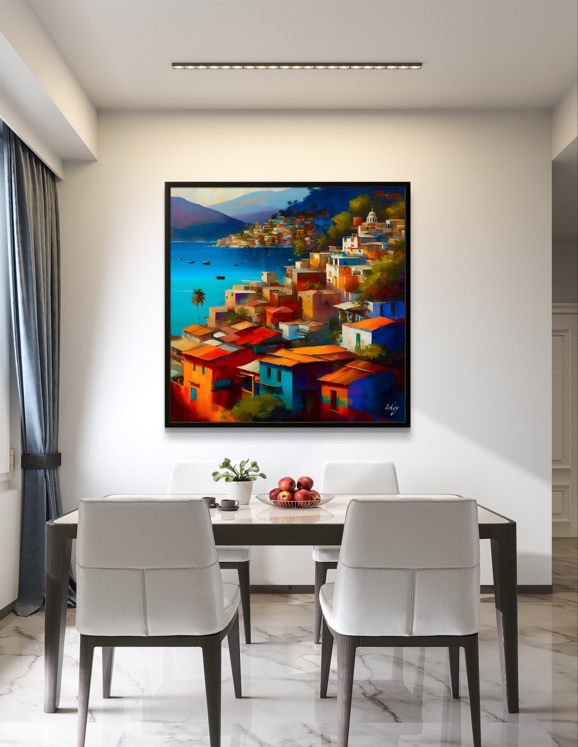 Acapulco Bay Vibrant Hillside Seaside Town Coastal Mexico Poster - Image 3