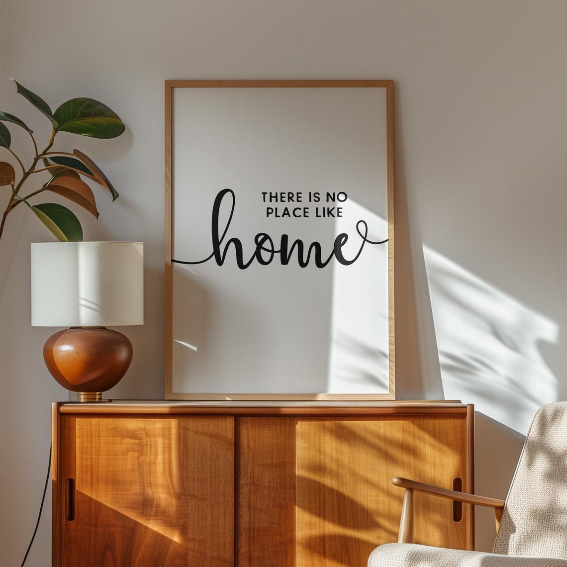 There Is No Place Like Home Big Script Typography Housewarming Poster - Image 2