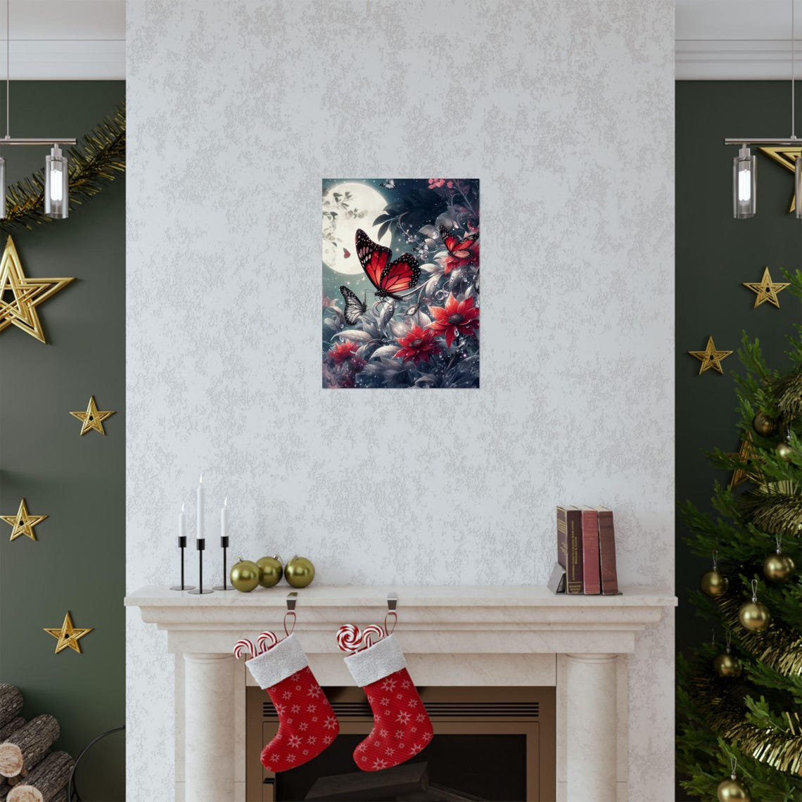 Botanical Butterfly Poster, Floral Nature-Inspired Decor - Image 2