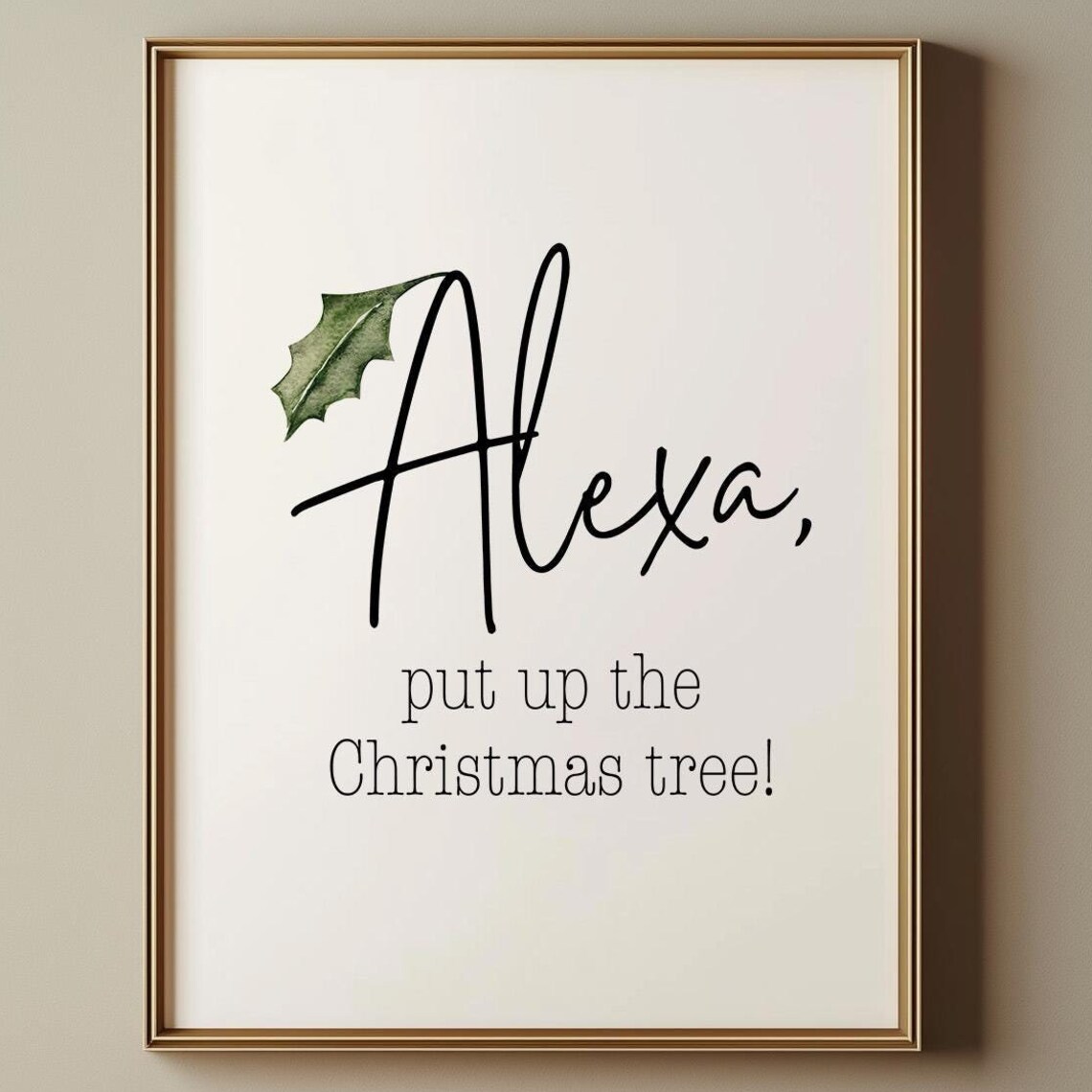 Funny Christmas Wall Art, Trendy Holiday Poster