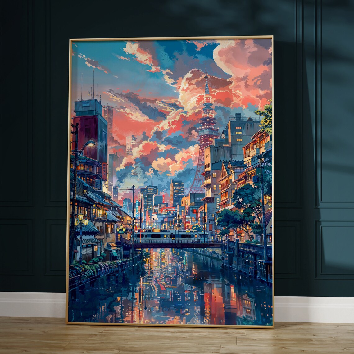 Lofi Tokyo Inspired Wall Art Print for Anime Fans