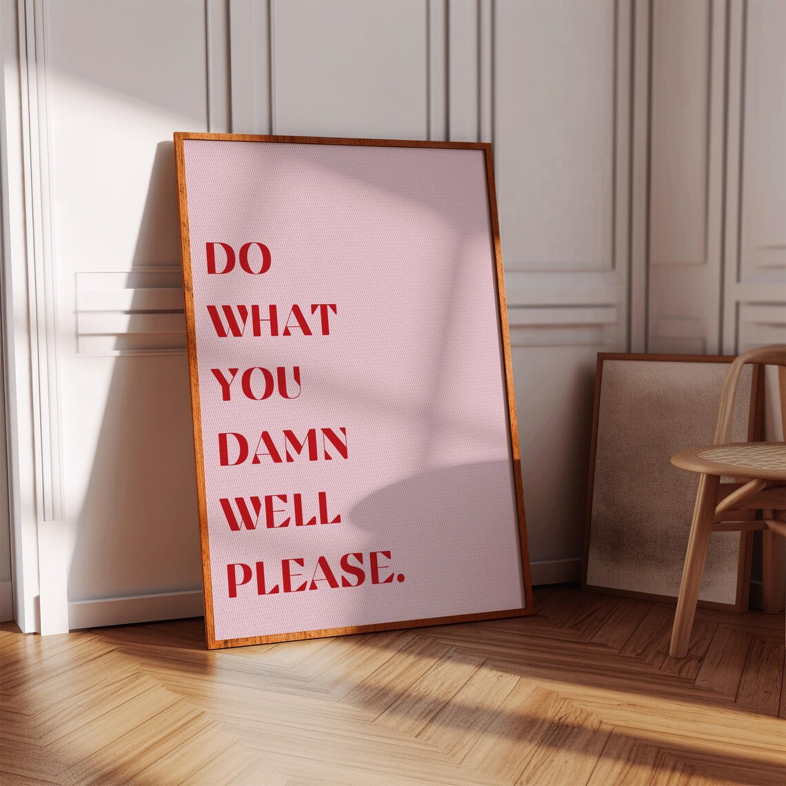 Do What You Damn Well Please Bold Red Motivational Quote Print