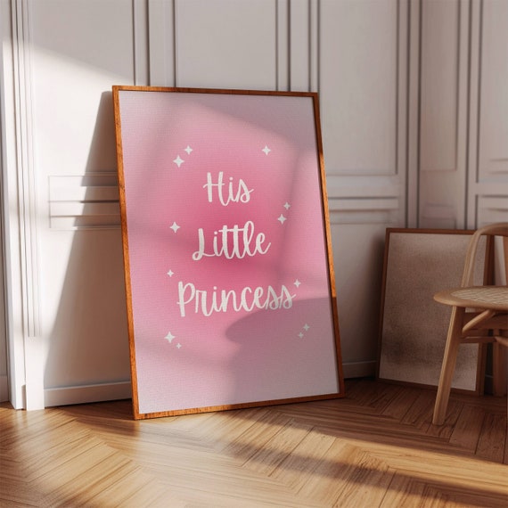 Pink Princess Quote Poster Trendy Girly Room Decor Instant Print