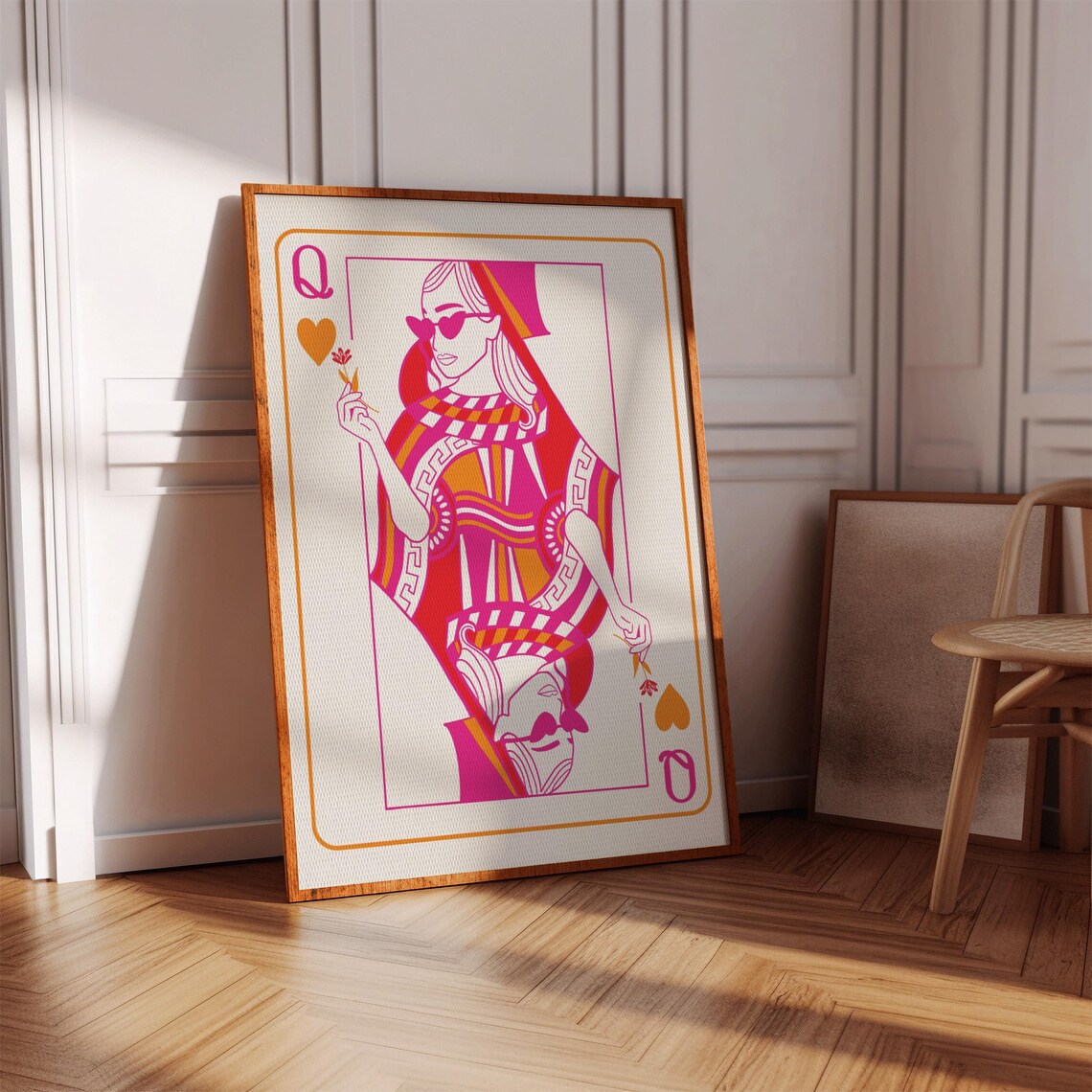 Queen Of Hearts Art Print, Girly Wall Art