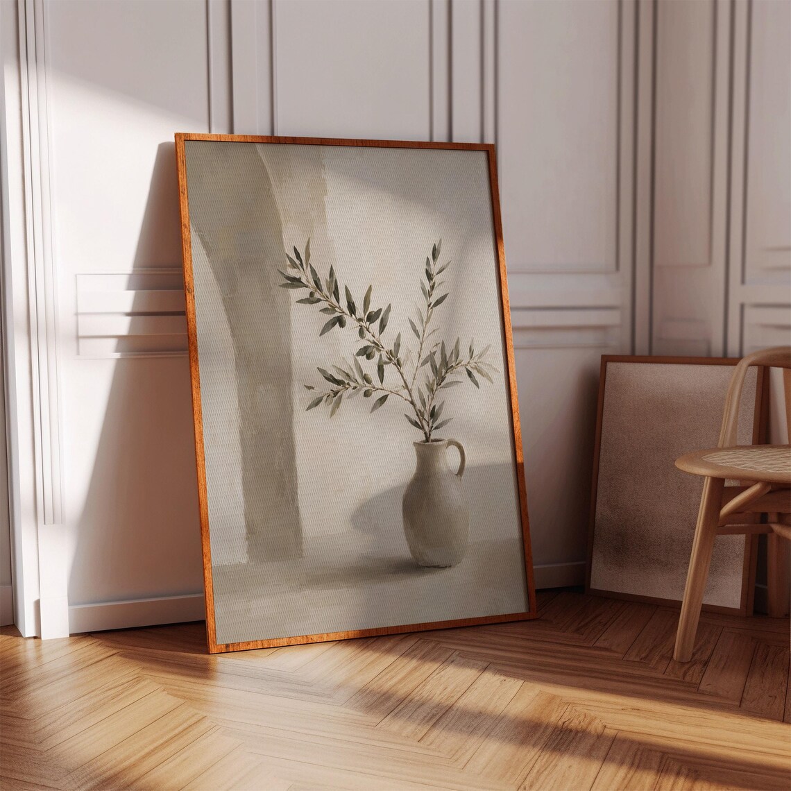 Olive Branch In Vase, Mediterranean Poster