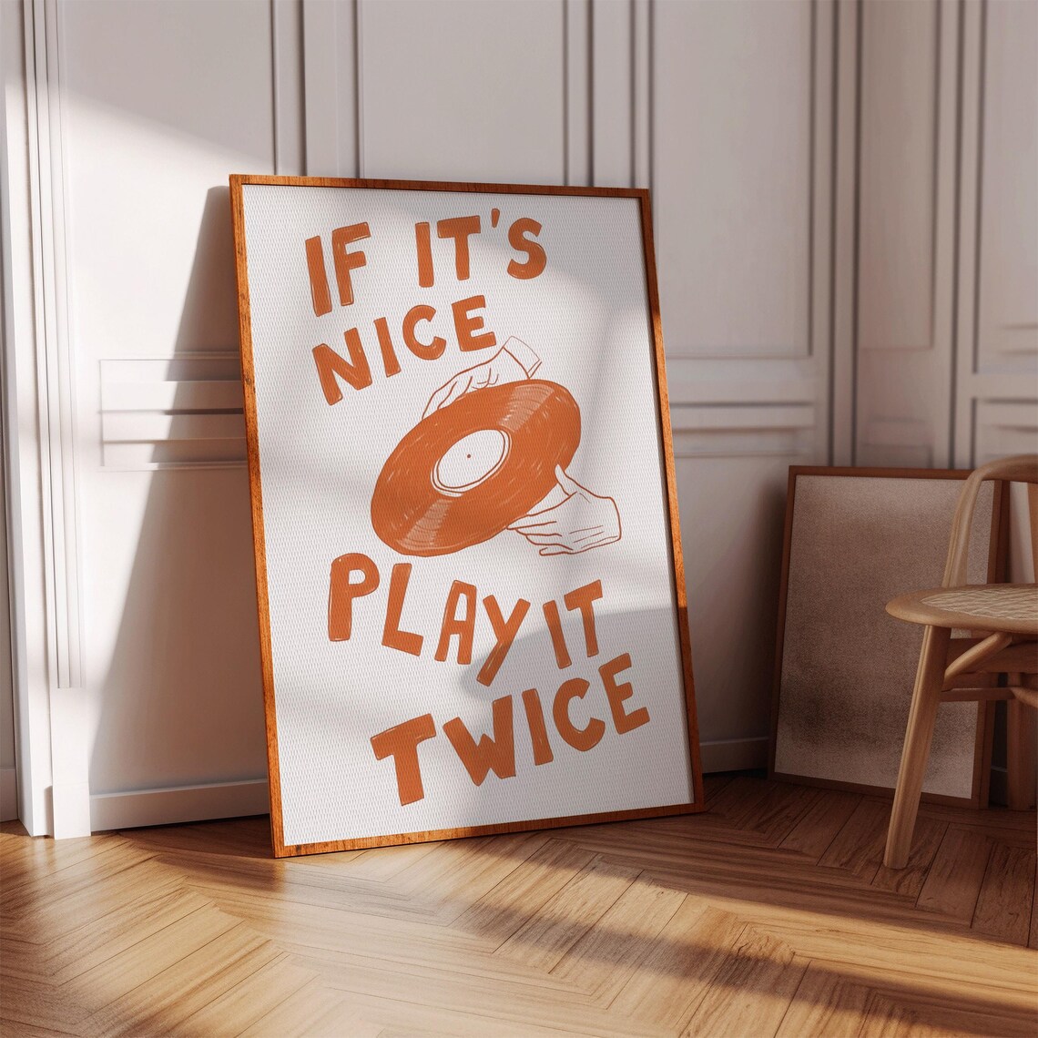 If Its Nice Play It Twice Record Player Poster