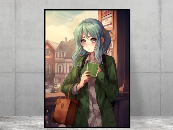 Anime Green Girl Print Art Teen Room Games Poster Wall
