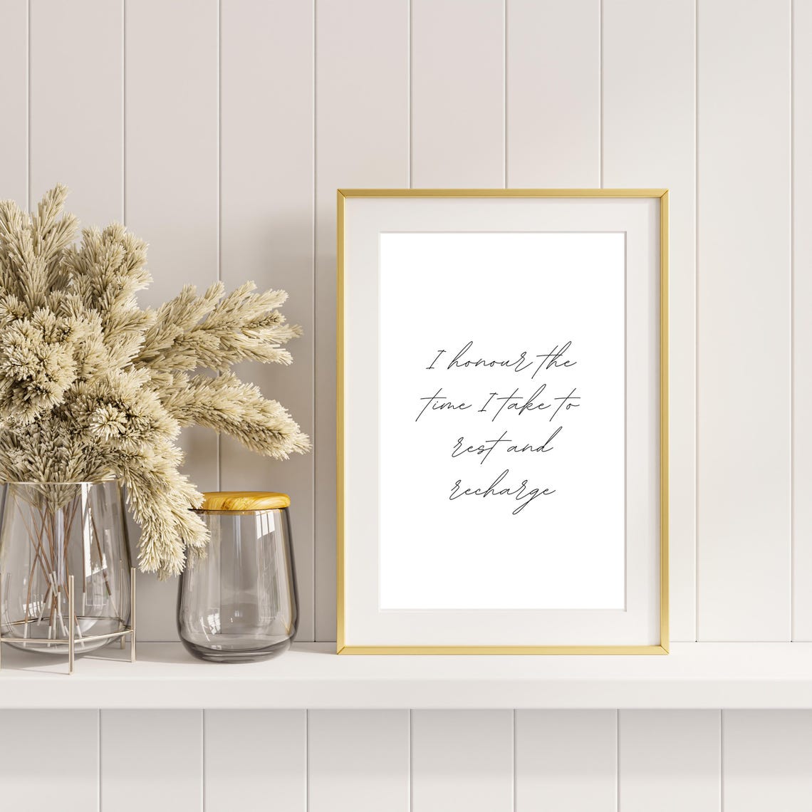 I Honour the Time I Take to Rest and Recharge Self Care Poster - Image 3