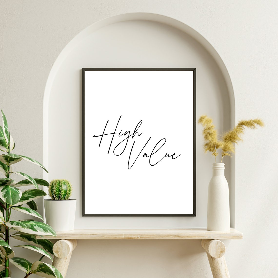 High Value Elegant Script Minimalist Affirmation Quote Poster - Image 3