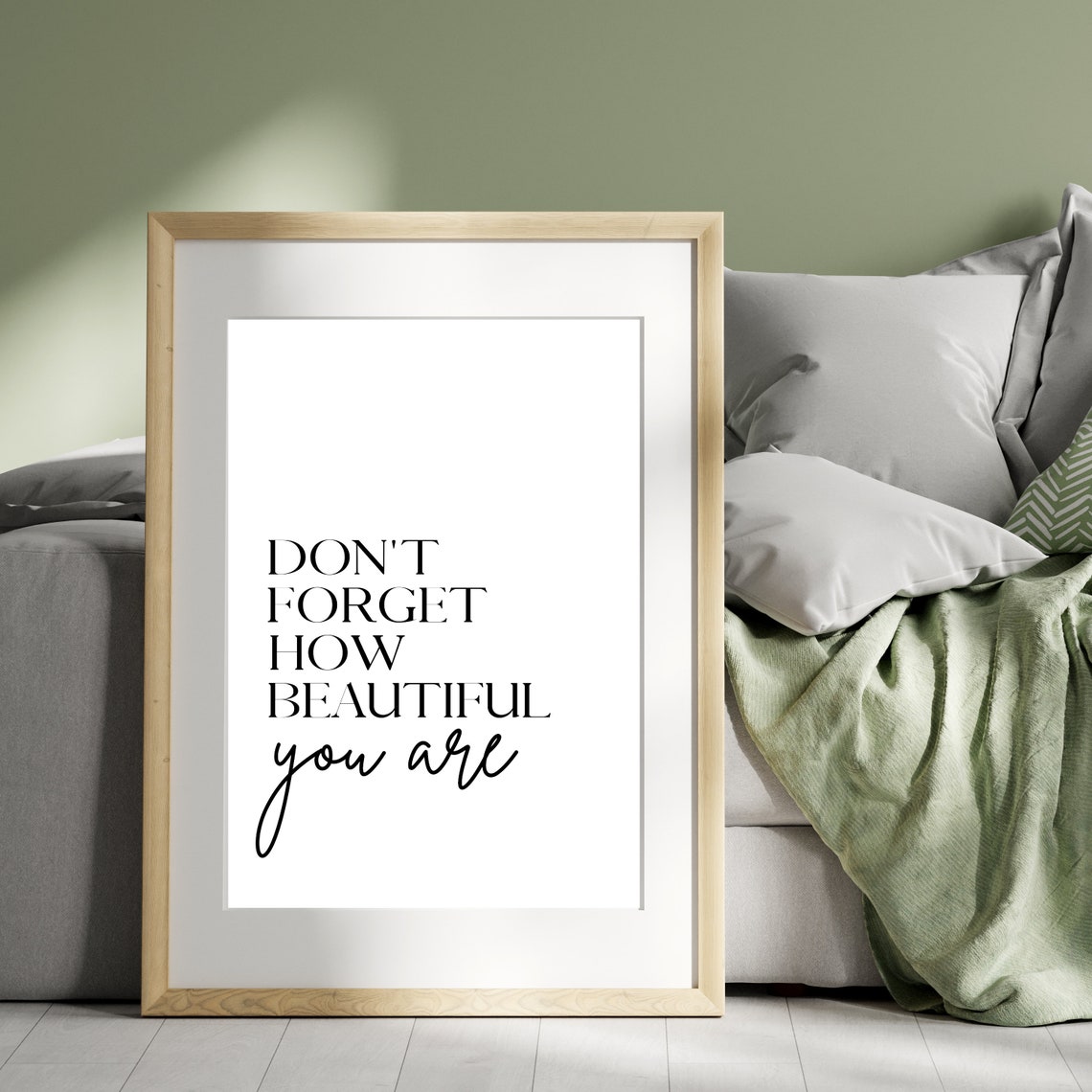 Don't Forget How Beautiful You Are Self Love Typography Quote Poster - Image 2