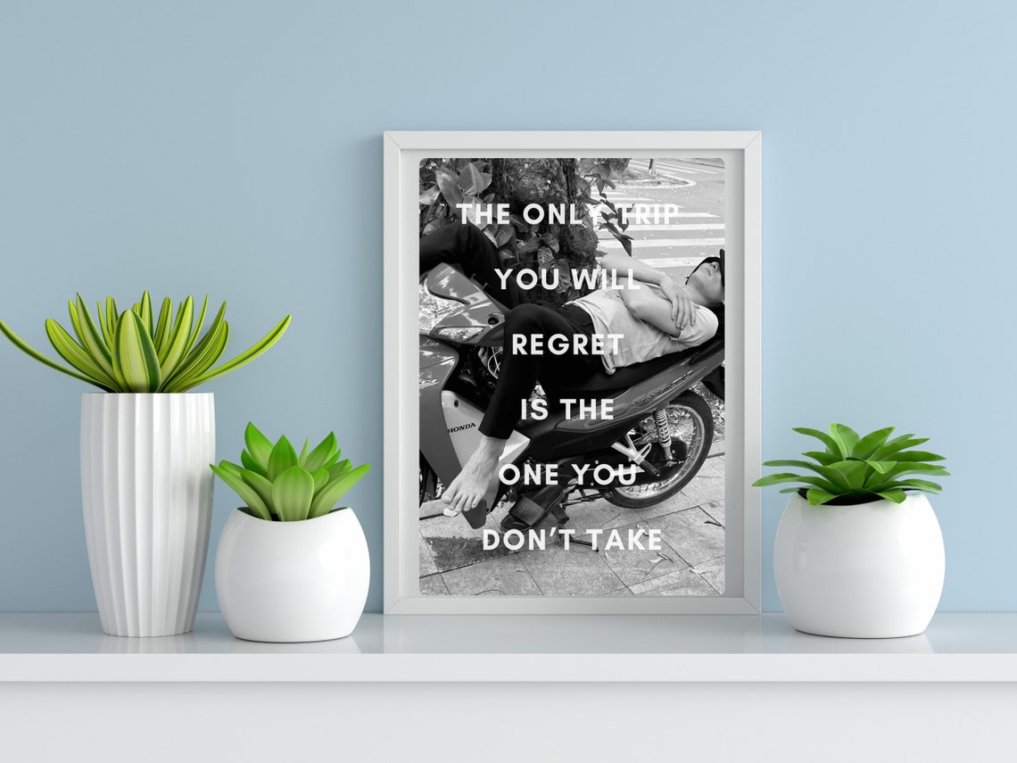 Inspirational Travel Quote Print Hanoi Vietnam Photo Gift For Wanderers Wall Art Quote Wanderlust Art Traveling Quote Global Adventure - Image 2