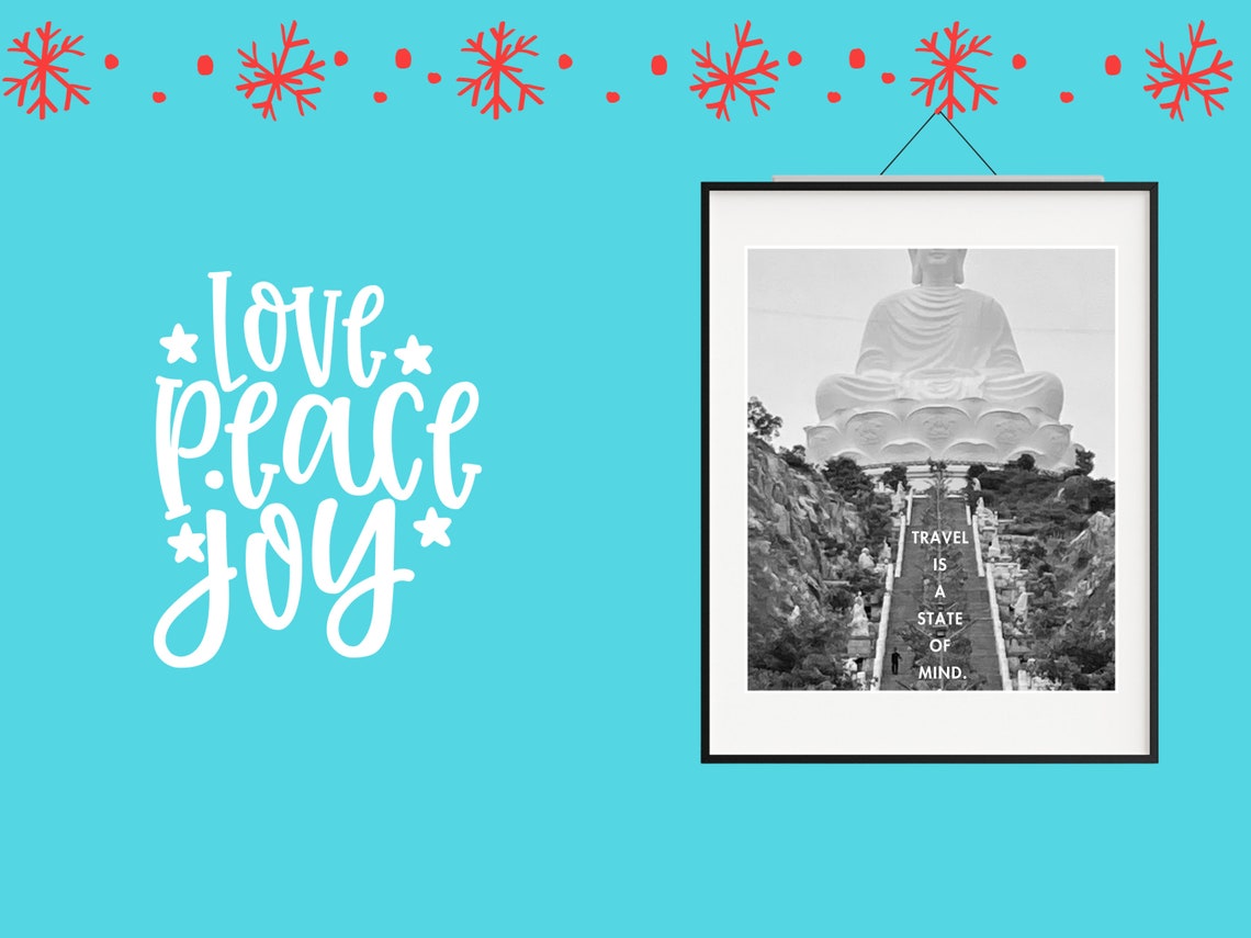 Travel Inspired Art Travel Is State Of Mind Wanderlust Art Print Traveler Word Art Gift For Wanderer Traveling Quote Global Adventure - Image 3