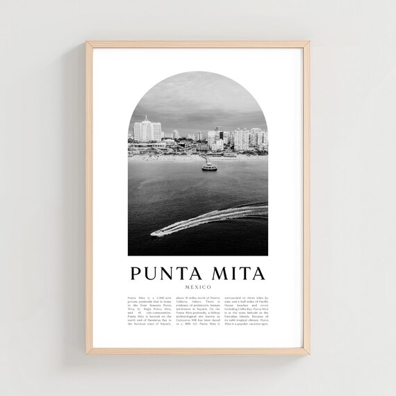 Punta Mita Travel Poster Print Wall Art Mexico City Gift Decor Na234m
