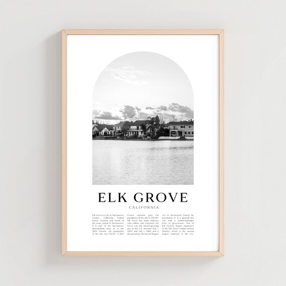 Elk Grove Travel Poster Print Wall Art City Gift Decor Us151m