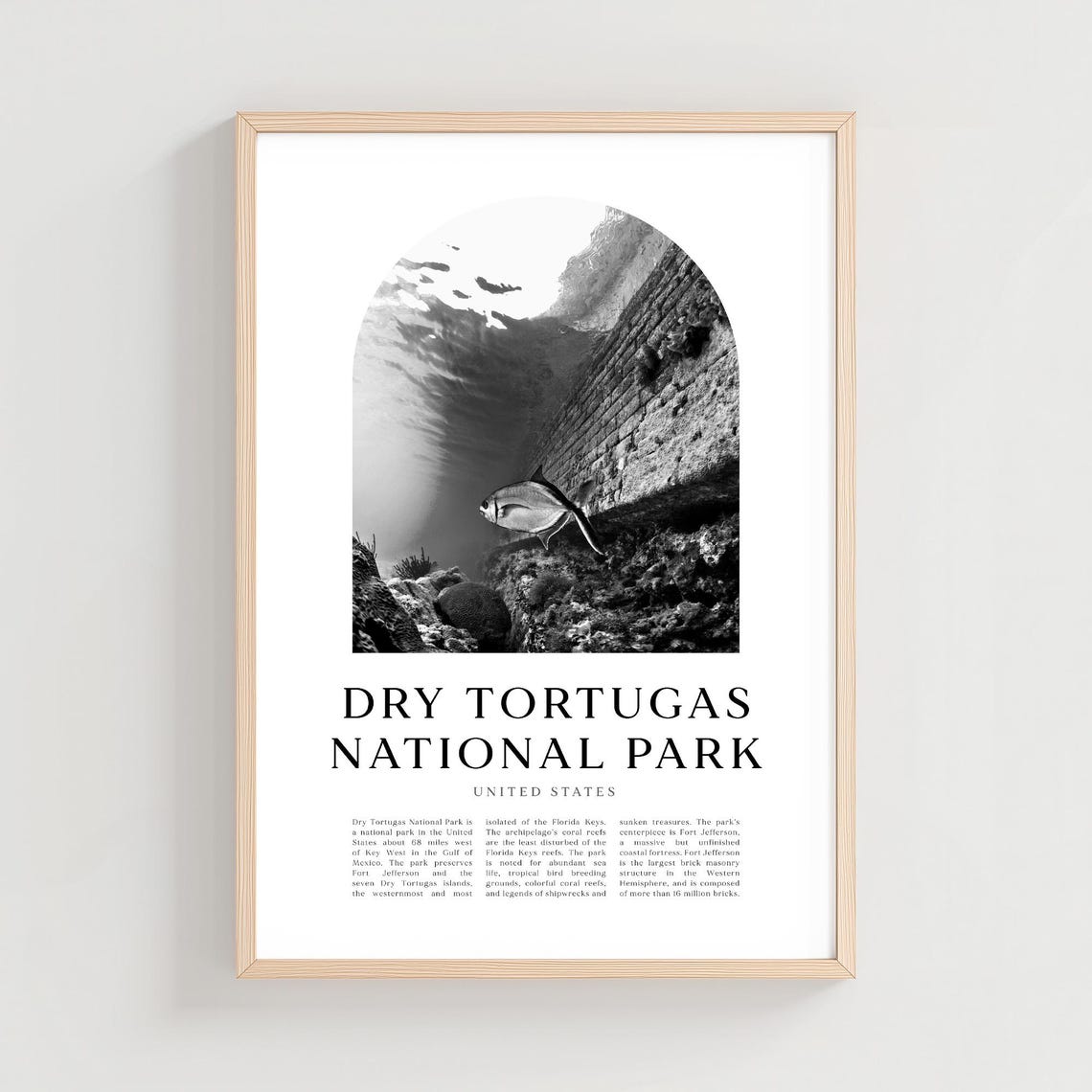 Dry Tortugas National Park Stingray Fort Wall Underwater Poster