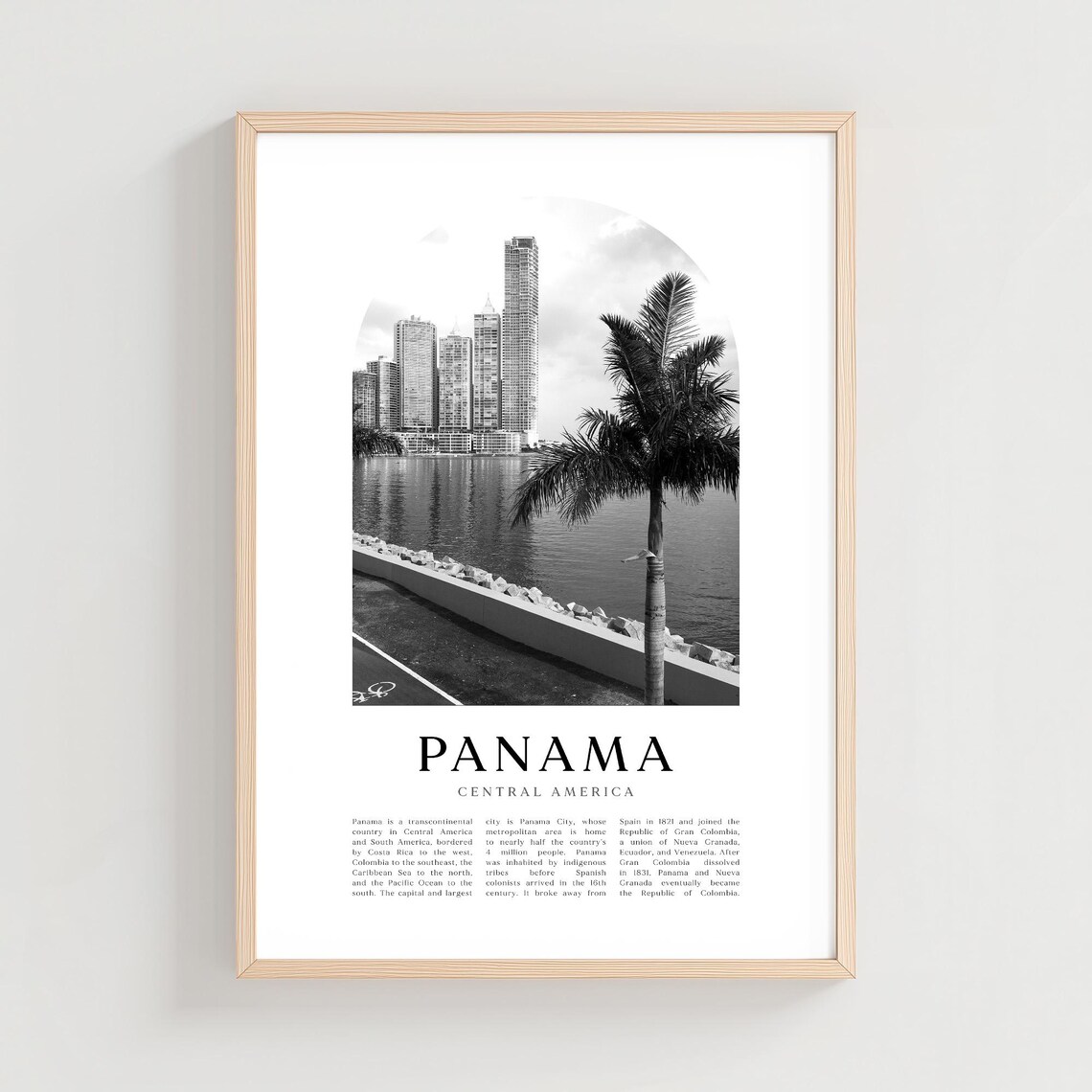 Panama Travel Poster Print Wall Art Central America City Gift Decor Ce13m