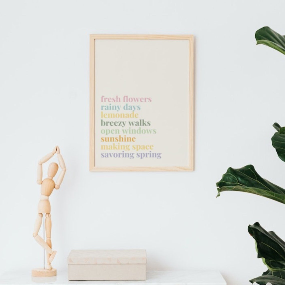 Savoring Spring Pastel Typography List Spring Quote Art Print - Image 4