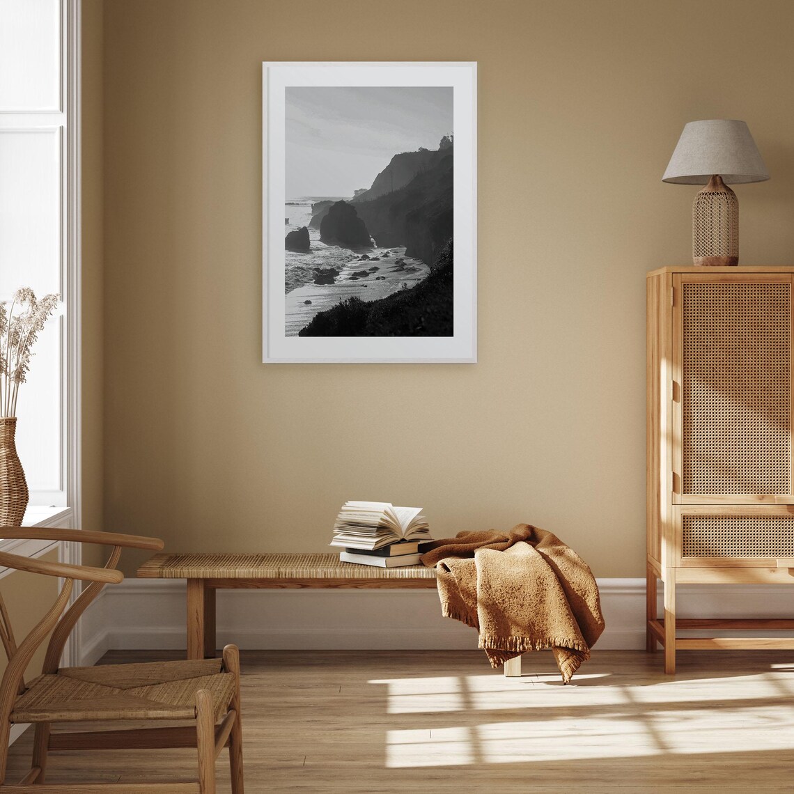 Malibu Black And White Travel Poster Art Print - Image 3