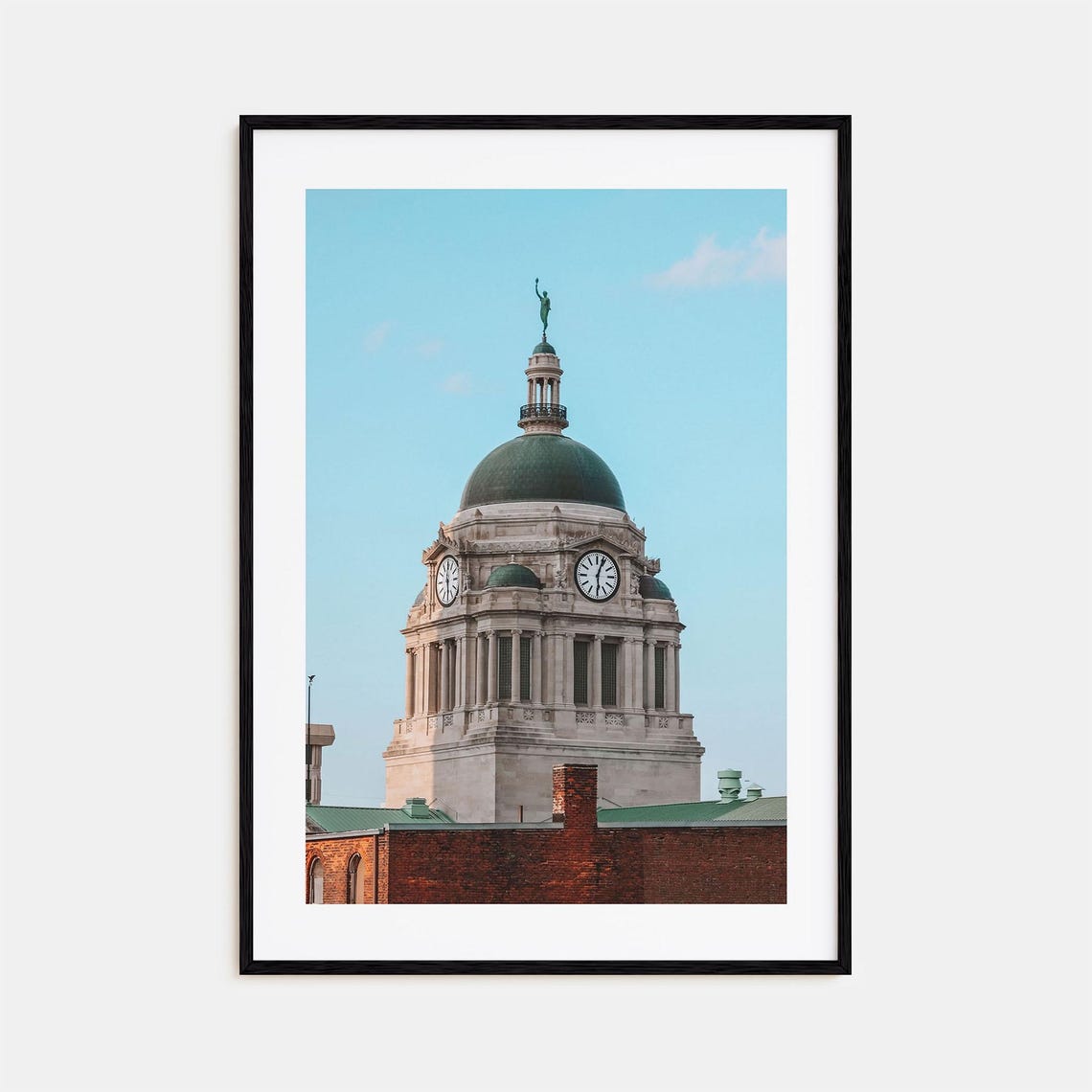 Fort Wayne Indiana Courthouse Dome Clock Tower Statue Photo Poster