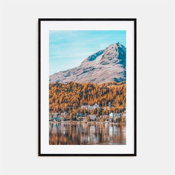 St Moritz Colorful Poster Print St Moritz Photo Wall Art Saint Moritz Decor St Moritz Travel Print St Moritz Street Map Poster
