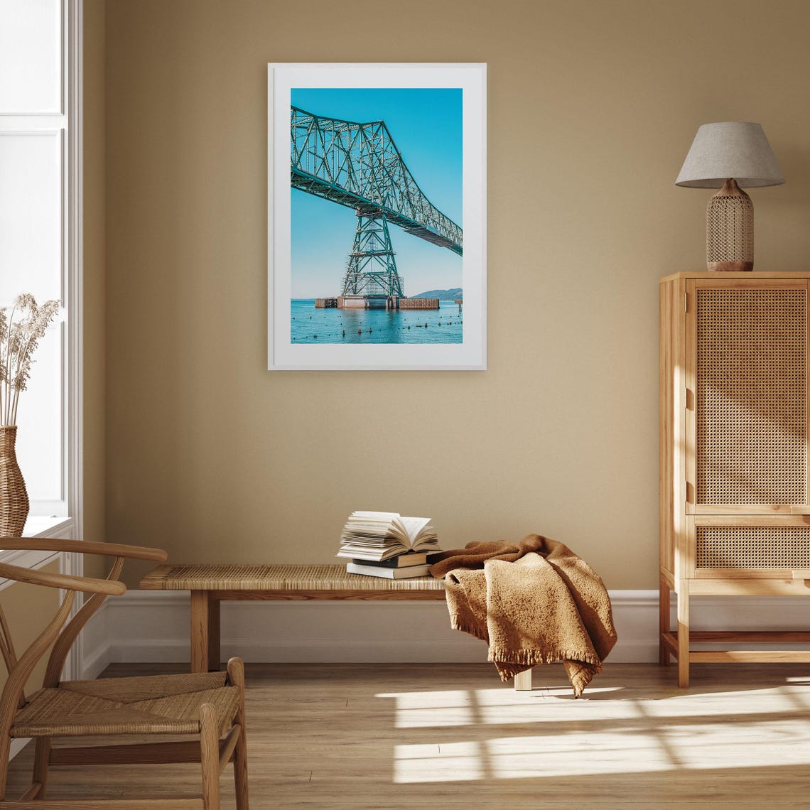 Astoria Oregon Steel Truss Bridge Columbia River Crossing Poster - Image 2