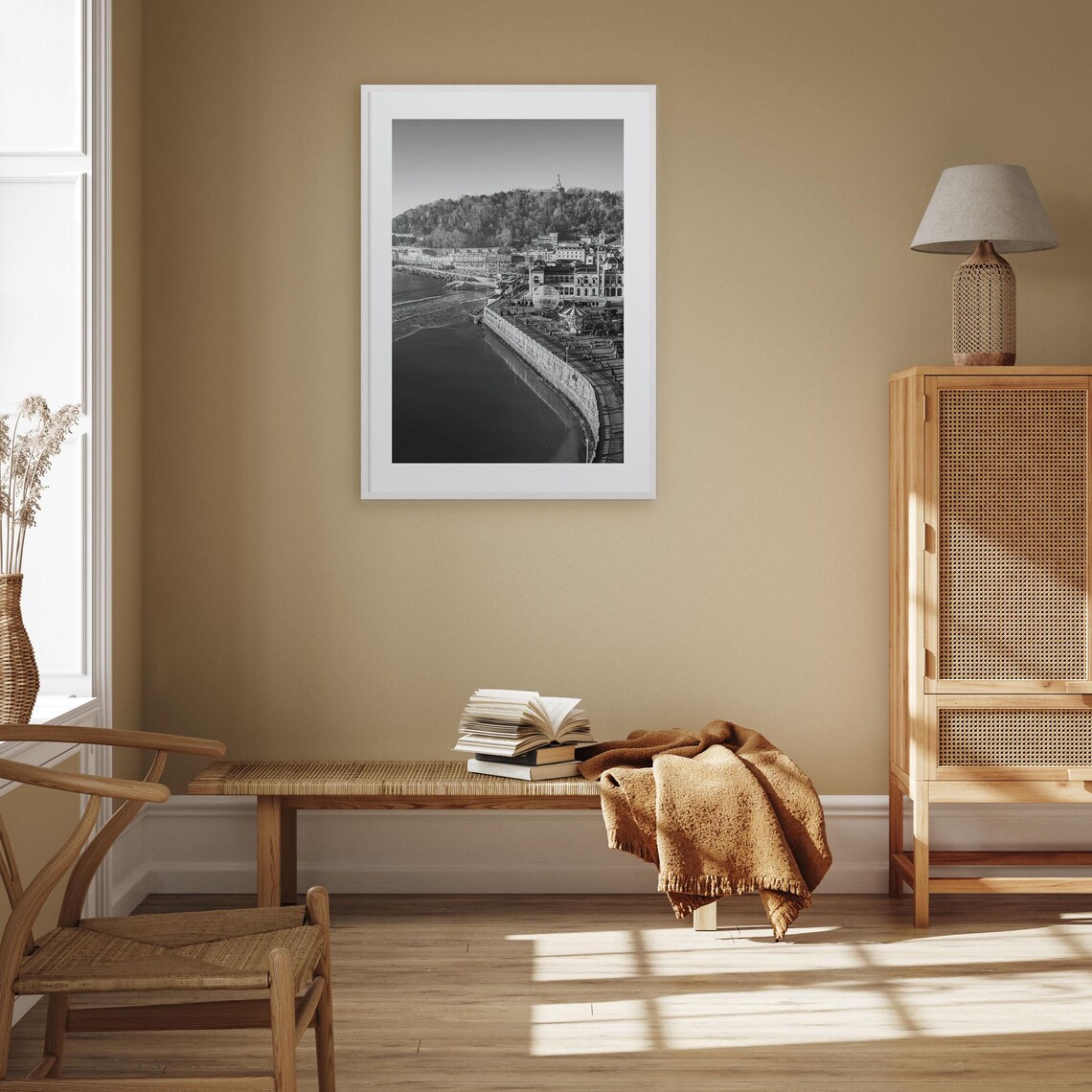San Sebastian Black And White Travel Poster - Image 3