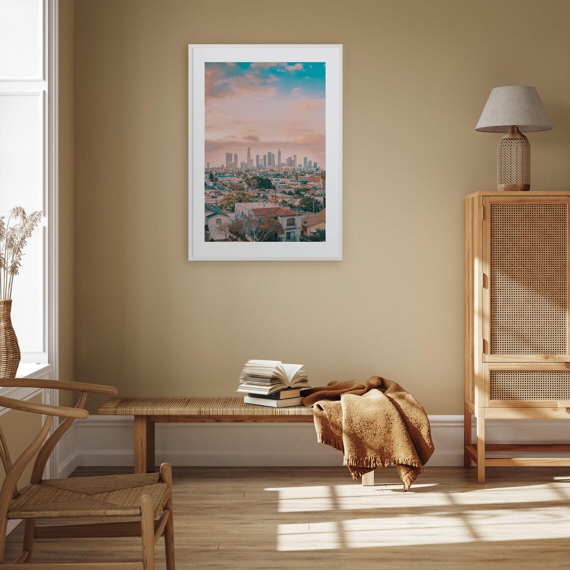 Los Angeles Colorful Travel Poster, Street Map Art - Image 2