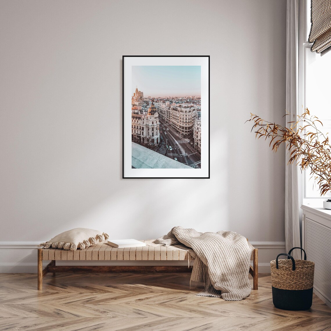 Madrid Gran Via Metropolis Building Golden Dome Sunset Street Poster - Image 2