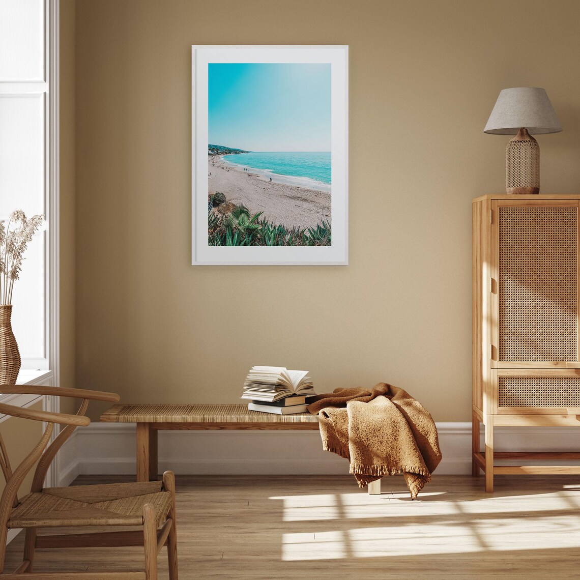 Laguna Beach Sunny Shoreline Turquoise Water White Sand Coast Poster - Image 3