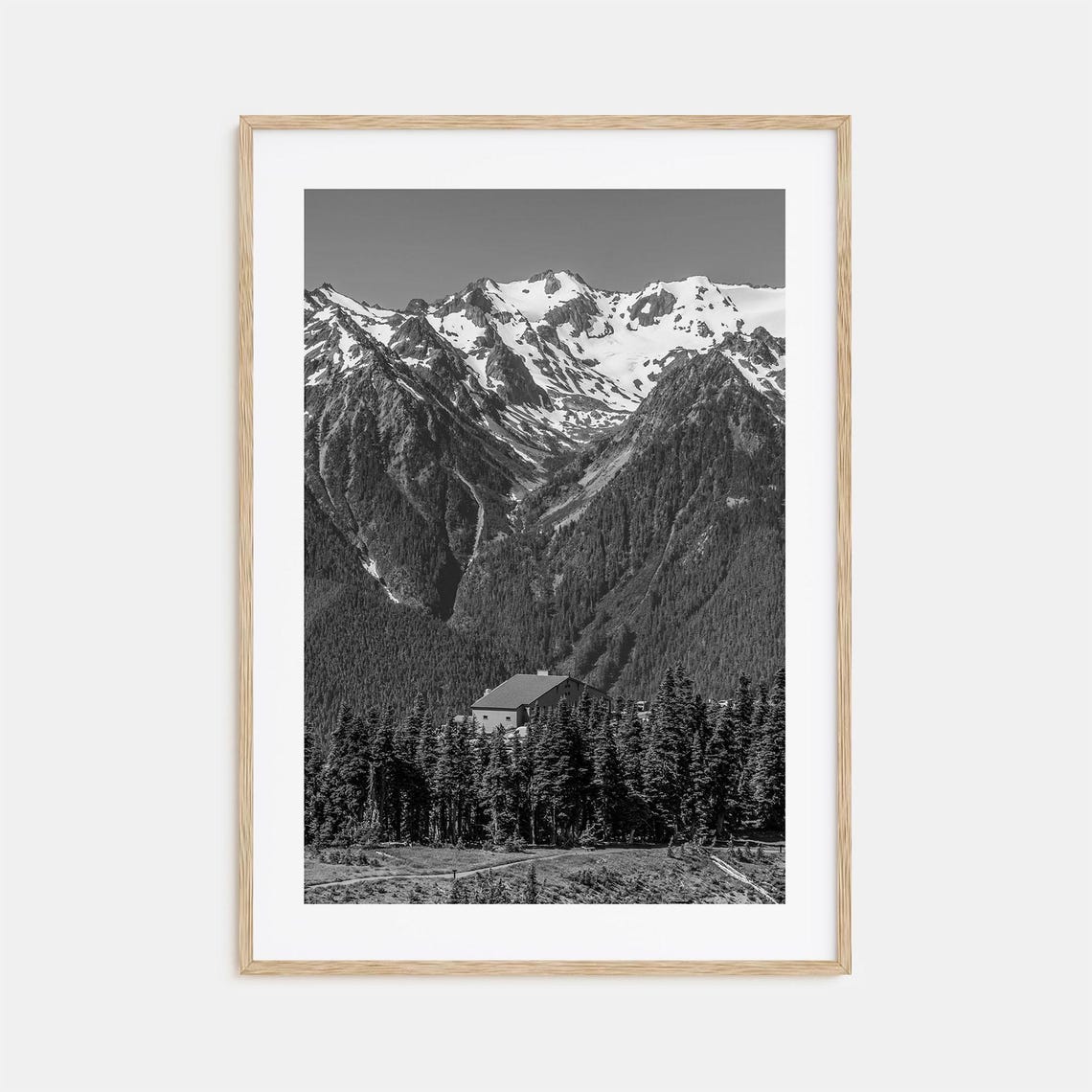 Olympic National Park Mountain Lodge Evergreen Valley Poster