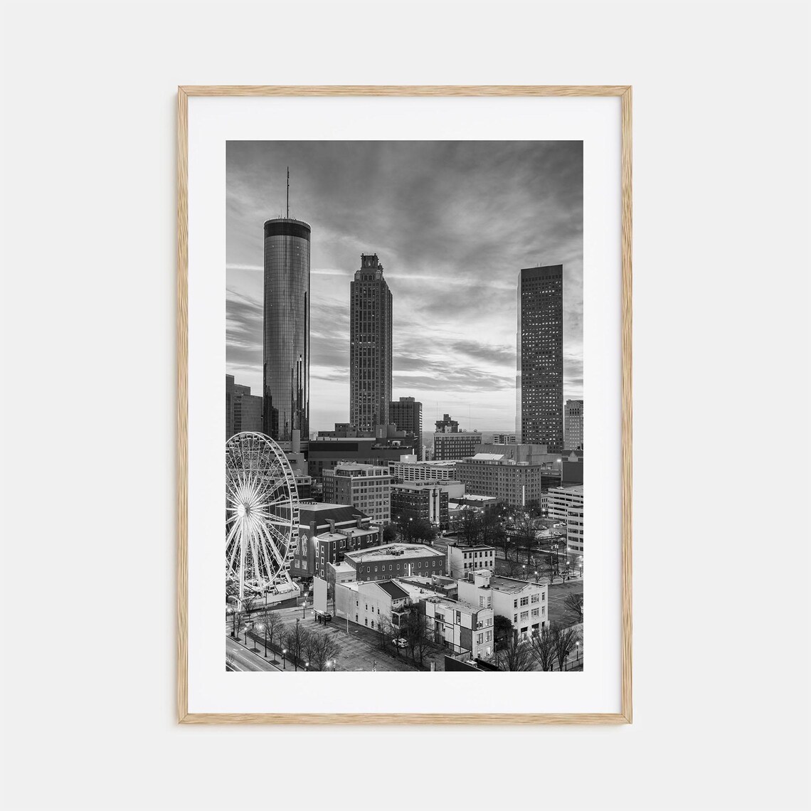 Atlanta Black And White Travel Poster, Photo Print