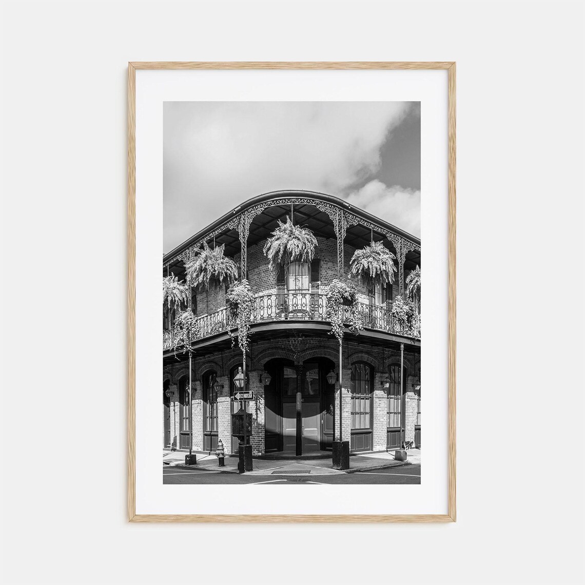 New Orleans Black and White Travel Poster, Photo Print
