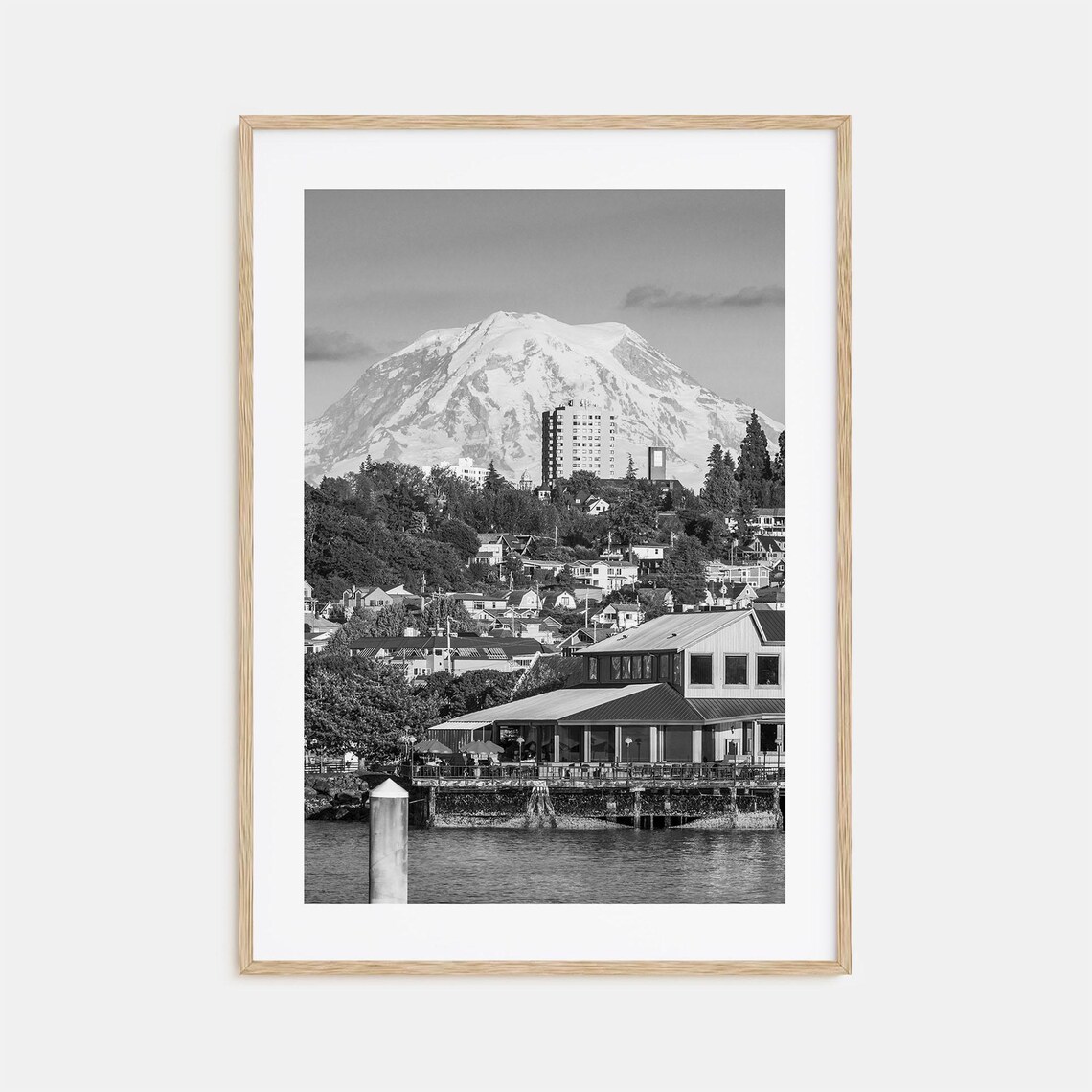 Tacoma Photo Poster Print Tacoma Black And White Wall Art Tacoma Wall Photography Tacoma Travel Tacoma Map Poster
